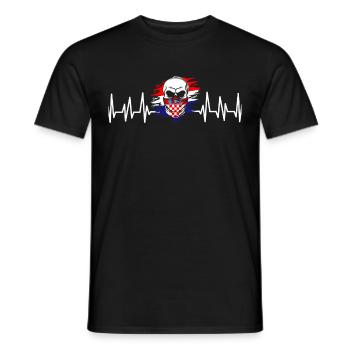 Kroatien Geschenk Herkunft Zagreb Hrvatska Heimat - Männer T-Shirt - Schwarz - Vorne - AI Model Male 178 light (178cm)