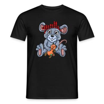 Souris Cadeau Souris Enfants Hommes Souris Conseils - T-shirt homme - noir - Devant - AI Model Male 178 light (178cm)