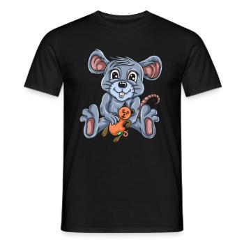 Souris Souris Cadeau Rat Rongeur Souris Souris Lousemaus - T-shirt homme - noir - Devant - AI Model Male 178 light (178cm)