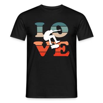 Skateboard Tshirt Skater Sk8 Sk8er Halfpipe Flip - T-shirt homme - noir - Devant - AI Model Male 178 light (178cm)