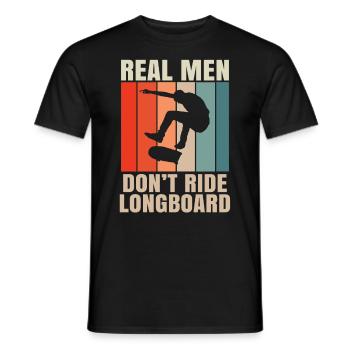 Skater Skateboard Gift Halfpipe Sk8 Ollie - Men's T-Shirt - black - Front - AI Model Male 178 light (178cm)