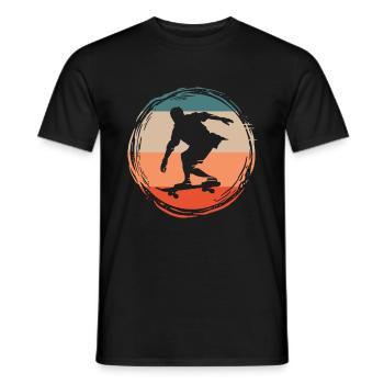 Skater Skateboard Gift Halfpipe Sk8 Ollie - Men's T-Shirt - black - Front - AI Model Male 178 light (178cm)