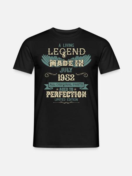 Juli 1952 Vintage Jahrgang Geburtstag - Männer T-Shirt - Schwarz
