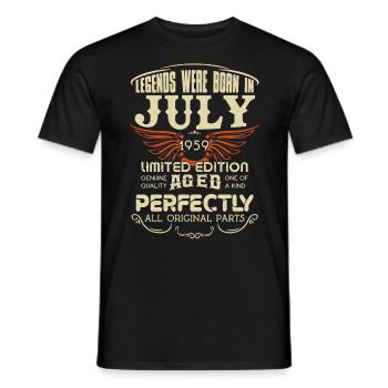 Legends Were Born In July 1959 Birthday - Männer T-Shirt - Schwarz - Vorne - AI Model Male 178 light (178cm)
