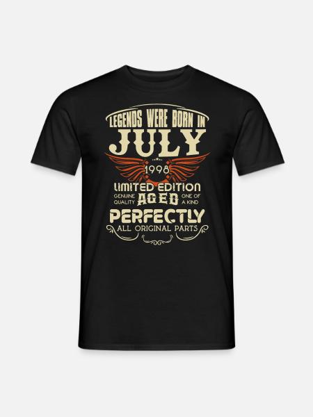 Legends Were Born In July 1998 Birthday - Männer T-Shirt - Schwarz