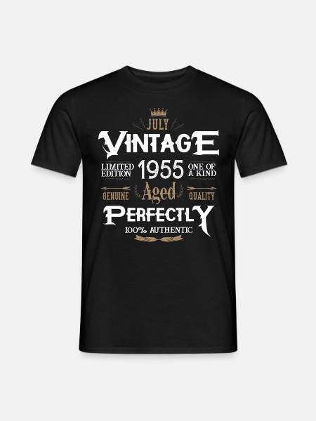 July 1955 born Legends Birthday - Men's T-Shirt - black