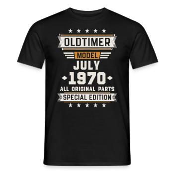 Oldtimer Juli 1970 Geburtstag Geschenk - Männer T-Shirt - Schwarz - Vorne - AI Model Male 178 light (178cm)