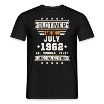Oldtimer Juli 1962 Geburtstag Geschenk - Männer T-Shirt - Schwarz - Vorne - AI Model Male 178 light (178cm)