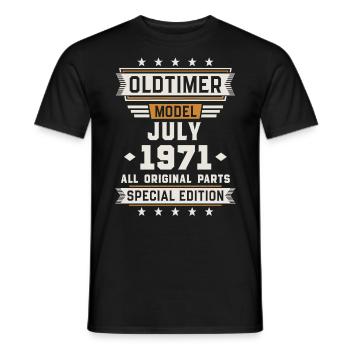 Oldtimer Juli 1971 Geburtstag Geschenk - Männer T-Shirt - Schwarz - Vorne - AI Model Male 178 light (178cm)