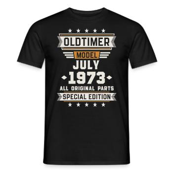 Oldtimer Juli 1973 Geburtstag Geschenk - Männer T-Shirt - Schwarz - Vorne - AI Model Male 178 light (178cm)