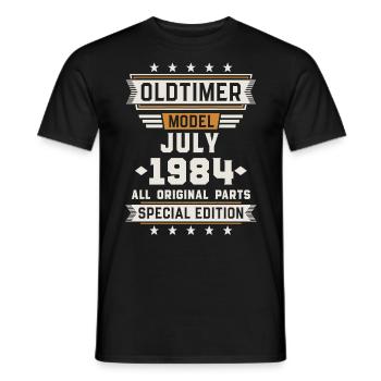 Oldtimer Juillet 1984 Cadeau d’anniversaire - T-shirt homme - noir - Devant - AI Model Male 178 light (178cm)