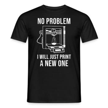 3D Printer Tshirt Men Women Kids - Men's T-Shirt - black - Front - AI Model Male 178 light (178cm)