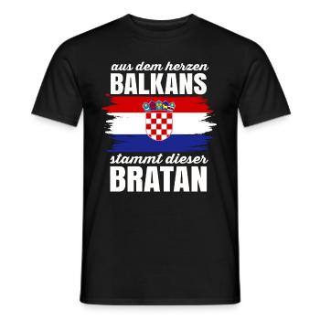 Kroatien Geschenk Herkunft Zagreb Hrvatska Heimat - Männer T-Shirt - Schwarz - Vorne - AI Model Male 178 light (178cm)