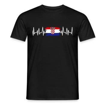 Kroatien Geschenk Herkunft Zagreb Hrvatska Heimat - Männer T-Shirt - Schwarz - Vorne - AI Model Male 178 light (178cm)