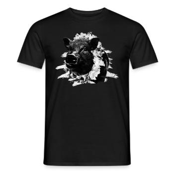 Pig Gift Piglet Kids Piglet Pig Pig - Men's T-Shirt - black - Front - AI Model Male 178 light (178cm)