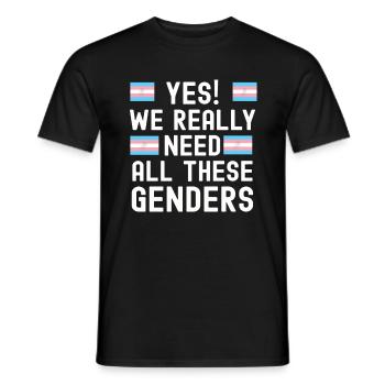 Transgender - Men's T-Shirt - black - Front - AI Model Male 178 light (178cm)
