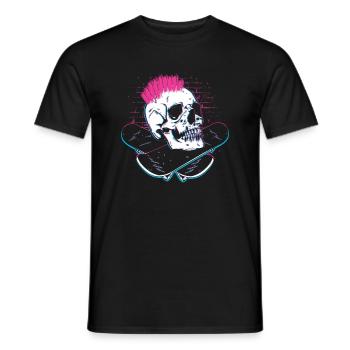 Skater Skateboard Gift Halfpipe Sk8 Ollie - Men's T-Shirt - black - Front - AI Model Male 178 light (178cm)
