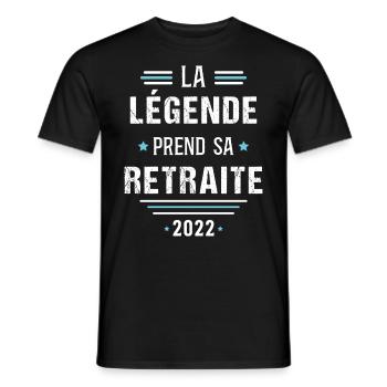 Retraité Idée cadeau Retraite humour carrière - T-shirt homme - noir - Devant - AI Model Male 178 light (178cm)