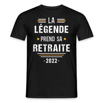 Retraité Idée cadeau Retraite humour carrière - T-shirt homme - noir - Devant - AI Model Male 178 light (178cm)
