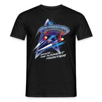 Star Trek Lower Decks Space… The Funniest Frontier - T-shirt homme - noir - Devant - AI Model Male 178 light (178cm)