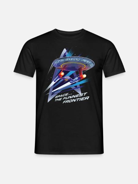 Star Trek Lower Decks Space… The Funniest Frontier - Männer T-Shirt - Schwarz