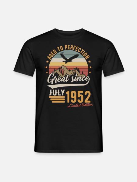 Juli 1952 Limited Edition Geburtstag Geschenk - Männer T-Shirt - Schwarz