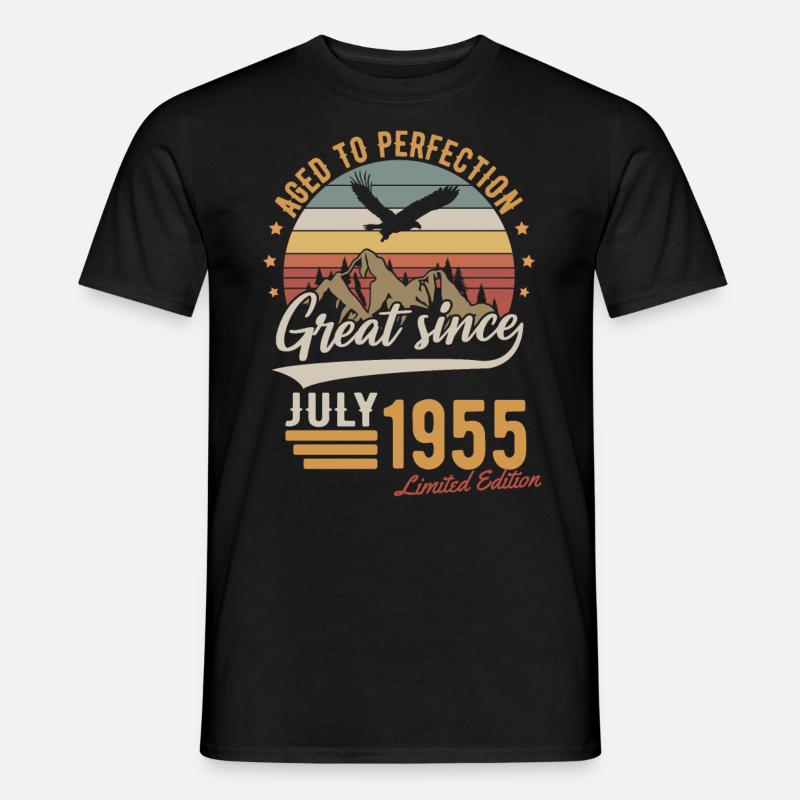 Juli 1955 Limited Edition Geburtstag Geschenk - Männer T-Shirt - Schwarz