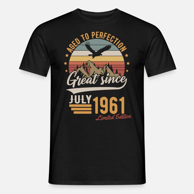 Juli 1961 Limited Edition Geburtstag Geschenk - Männer T-Shirt - Schwarz