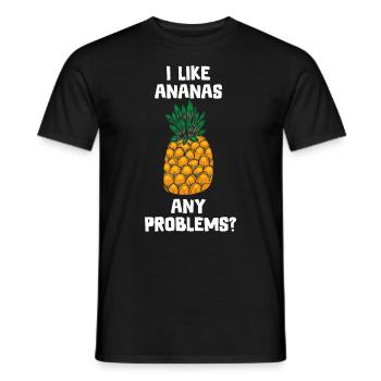 Pineapple - Men's T-Shirt - black - Front - AI Model Male 178 light (178cm)