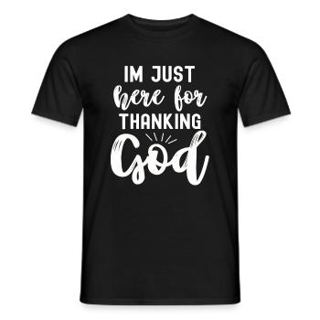 Christianity God Jesus Gift Church Religion - Men's T-Shirt - black - Front - AI Model Male 178 light (178cm)