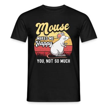 Souris Souris Cadeau Rat Rongeur Souris Souris Lousemaus - T-shirt homme - noir - Devant - AI Model Male 178 light (178cm)