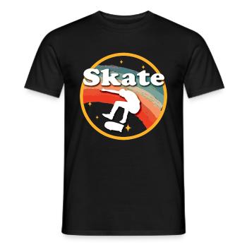 Skater Skateboard Gift Halfpipe Sk8 Ollie - Men's T-Shirt - black - Front - AI Model Male 178 light (178cm)