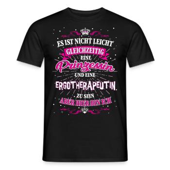 Ergotherapeutin und Prinzessin T-Shirt - Männer T-Shirt - Schwarz - Vorne - AI Model Male 178 light (178cm)