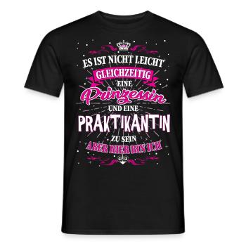 Praktikantin und Prinzessin T-Shirt - Männer T-Shirt - Schwarz - Vorne - AI Model Male 178 light (178cm)