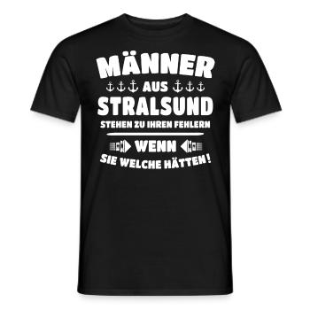 Stralsund Souvenir Ostsee Urlaub - Männer T-Shirt - Schwarz - Vorne - AI Model Male 178 light (178cm)