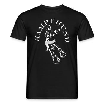 Chihuahua der wohl kleinste Kampfhund der Welt - Männer T-Shirt - Schwarz - Vorne - AI Model Male 178 light (178cm)