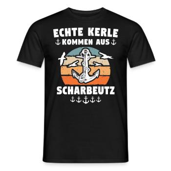 Scharbeutz Sprüche Scharbeutzer Ostsee - Männer T-Shirt - Schwarz - Vorne - AI Model Male 178 light (178cm)