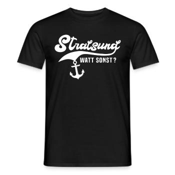 Stralsund Ostsee Urlaub - Männer T-Shirt - Schwarz - Vorne - AI Model Male 178 light (178cm)