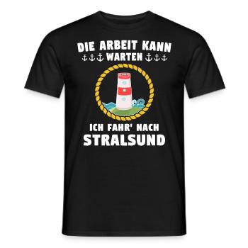Stralsund Ostsee Urlaub - Männer T-Shirt - Schwarz - Vorne - AI Model Male 178 light (178cm)