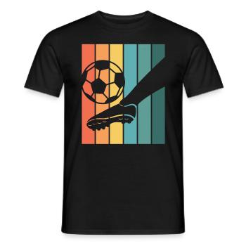 Retro Fußballer T-Shirt Fußballer Fußballer - Männer T-Shirt - Schwarz - Vorne - AI Model Male 178 light (178cm)