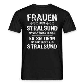 Urlaub Stralsund Ostsee - Männer T-Shirt - Schwarz - Vorne - AI Model Male 178 light (178cm)