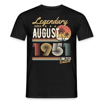 Légendaire depuis août 1951 Edition Limitée - T-shirt homme - noir - Devant - AI Model Male 178 light (178cm)