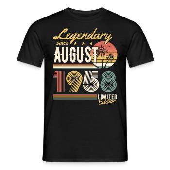 Legendary Since August 1958 Limited Edition - Männer T-Shirt - Schwarz - Vorne - AI Model Male 178 light (178cm)