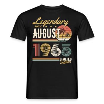 Légendaire depuis août 1963 Édition limitée - T-shirt homme - noir - Devant - AI Model Male 178 light (178cm)