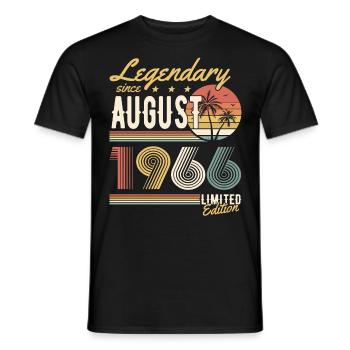 Légendaire depuis août 1966 Edition Limitée - T-shirt homme - noir - Devant - AI Model Male 178 light (178cm)