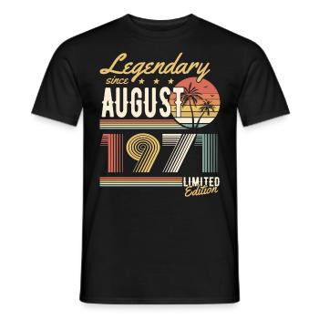 Légendaire depuis août 1971 Édition limitée - T-shirt homme - noir - Devant - AI Model Male 178 light (178cm)