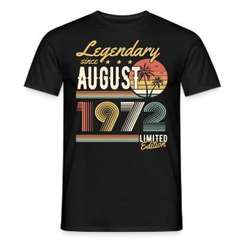 Légendaire depuis août 1972 Edition Limitée - T-shirt homme - noir - Devant - AI Model Male 178 light (178cm)