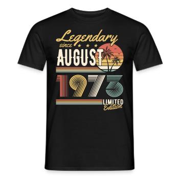 Légendaire depuis août 1973 Edition Limitée - T-shirt homme - noir - Devant - AI Model Male 178 light (178cm)