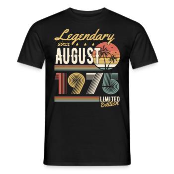 Légendaire depuis août 1975 Édition limitée - T-shirt homme - noir - Devant - AI Model Male 178 light (178cm)