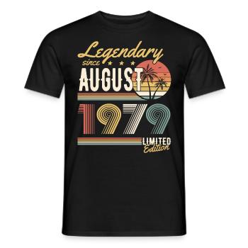 Légendaire depuis août 1979 Edition limitée - T-shirt homme - noir - Devant - AI Model Male 178 light (178cm)